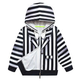 Kids Children Beetlejuice 2 (2024) Beetlejuice Black White Hoodie Outfits Cosplay Costume